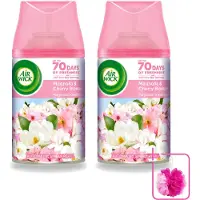Air Wick 2 x - Luchtverfrisser Navulling - Magnolia & Kersenbloesem - Automatische Spray - 250 ml - Bulkverpakking - Luchtverfrisser - Douchemop - Geur