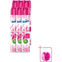 At Home 6 x – Luchtverfrisser Spray – Cherry Blossom – Fris Bloemig - 400 ml - Bulkverpakking - Luchtverfrisser - Douchemop - Kersenbloesemgeur