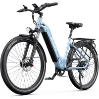 ONESPORT Onesprot WT05 Elektrische Stadsfiets 27,5 inch – Uitneembare 655Wh Accu – Tot 120 km Bereik – Shimano 7-Speed – Hydraulische Remmen –Koppelingssensor –App–Elektrische Fiets –Blauw