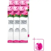 Therme 6 x - Interieurspray - Saigon Pink Lotus - Oosterse Romantiek in Huis - 60 ml - Bulkverpakking - Interieurspray - Douchemop - Geur