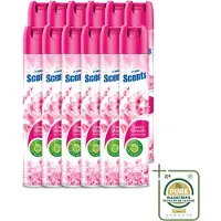 At Home 12 x – Luchtverfrisser Spray – Cherry Blossom – Fris Bloemig - 400 ml - Wasstrips - Luchtverfrisser Cherry Blossom - Bloemige Geur - Frisse Geur - Geurverwijdering - Luchtverfrisser Spray
