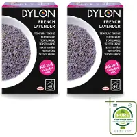 Dylon 2 x - Textielverf - French Lavender - All-in-One - Inclusief Zout - 350g - Grootverpakking - Vaatwasstrips - Textielverf - Lavendelkleur - French Lavender - Zout - Stofverf
