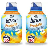 Lenor 2 x - Wasverzachter - Fresh Air Zonnestralen - Ultra Geconcentreerd - 36 Wasbeurten - Voordeelverpakking - 2 stuks