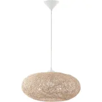 Eglo Landelijke hanglamp Campilo 45cm wit met bruin