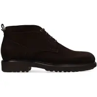 Manfield Bruine suède veterschoenen | Maat 42
