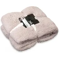 Unique living plaid teddy sand 150x200cm
