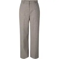 Y.A.S Pantalon 'YASChekka' chocoladebruin / zwart / wit