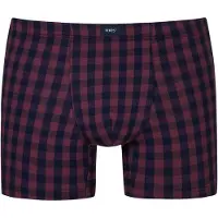 Mey Boxershorts ' Serie Lumber Grid ' donkerblauw / wijnrood
