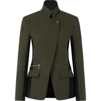 Marc Cain Slim fit lange blazer met tweewegritssluiting