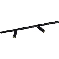 LEDVION - LED Railverlichting 1M + 2 Railspots (5W - 2700K - Zwart - Dimbaar) - 1-Fase