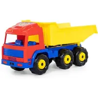 Polesie kiepwagen Sean junior 70 x 26 cm geel/rood/blauw