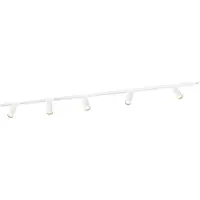 LEDVION - LED Railverlichting 2M + 5 Railspots (5W - 2700K - Wit - Dimbaar) - 1-Fase