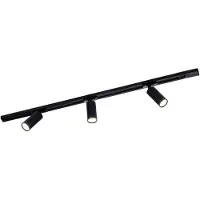 LEDVION - LED Railverlichting 1M + 3 Railspots (5W - 2700K - Zwart - Dimbaar) - 1-Fase
