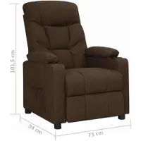 vidaXL Fauteuil verstelbaar stof donkerbruin