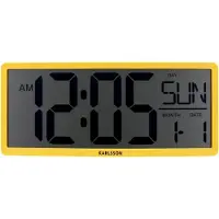 Karlsson - Wand|Tafel Klok Retro LCD Geel
