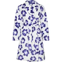 Rebelle - Badjas - Leopard Lilac - Wit/Paars - Fleece - Maat XL