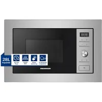 Heinner Inbouw Magnetron – 28 L – 900 W – 1000 W Grill – 5 Vermogensniveaus – Ontdooifunctie – 21 Automatische Programma’s – Digitale Bediening – RVS