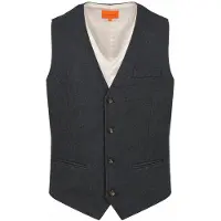 Suitable Gilet Kris Donkergroen