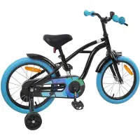 vidaXL Kinderfiets 16 Inch voor 4-6 jaar oud Zwart
