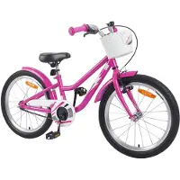 vidaXL Kinderfiets 18 Inch voor 5-7 jaar oud Donkerroze