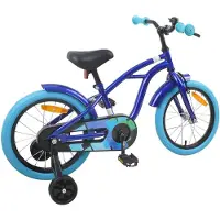 vidaXL Kinderfiets 16 Inch voor 4-6 jaar oud Donkerblauw