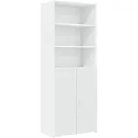 vidaXL Hoge kast, wit, 70x42,5x225 cm, van houtvezel