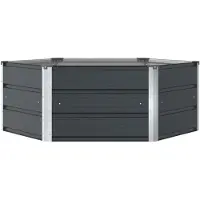 vidaXL Plantenbak Antraciet 129 x 129 x 45 cm Staal