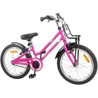 vidaXL Kinderfiets, 20 inch, geschikt voor kinderen van 6-11 jaar, roze en zwart