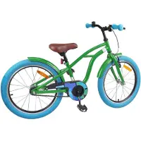 vidaXL Kinderfiets, 18 inch, geschikt voor kinderen van 5-7 jaar, groen
