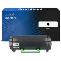 PrintAbout Toner 56F2000 Zwart geschikt voor Lexmark