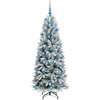 vidaXL Kunstkerstboom Wit 180 cm PVC en plastic en staal en PE