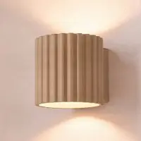 Sollux Wandlamp Aura, dimbaar, alu / grijs / zink, Hal, Aluminium, Modern, wandlamp