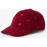 Sissy-Boy Rode corduroy pet met hartjes
