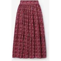 Sissy-Boy Donkerrode Rok Met Bloemenprint | Maat: M