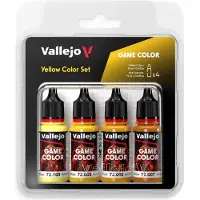 Vallejo Hobbyverf Acrylverf - 72378 Game Color - Yellow Color Set - Acryl Set Verf set - 4x 18 ml