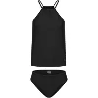 Slazenger Tankini-set met logo voor dames (Zwart)