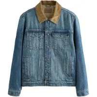 Next Winterjas blauw denim