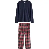 Next Pyjama lang 'Family Matching Christmas' navy / donkergroen / robijnrood / wit