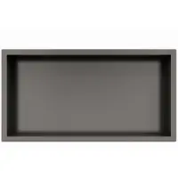FortiFura Galeria Inbouwnis - 30x60x7cm - PVD - geborsteld gunmetal (antraciet) SW809413