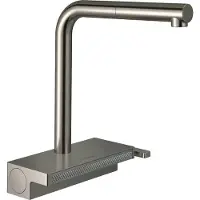 Hansgrohe Keukenkraan AQUNO SELECT M81 DN 15 met m sBox, uittrekbare douchearm, 2 jets en ES-bediening, roestvrijstalen look