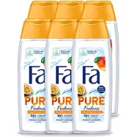 Fa 6 x - Douchegel - Pure Freshness Mango & Passievrucht - Verfrissend & Zoet - Hydraterend - 250 ml - Voordeelverpakking - 6 stuks