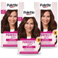 Palette 3 x - Haarverf - Perfect Gloss 4-68 Red Brown - Voordeelverpakking - 3 stuks
