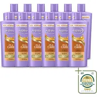 Unilever 12 x Andrélon Oil & Care Shampoo voor droog en kroeshaar, 685 ml - Voorraadverpakking - 12 stuks