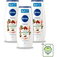 Nivea 3 x - Douchegel - Winter Moment Cacao - 250 ml - Grootverpakking - Vaatwasstrips - Douchegel Winter - Verzorgende Douchegel - Cacao Douchegel - Huid Verzorging - Winter Douchegel