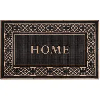 Hamat Diamo Home Border 45 x 75 cm - Buitenmat - Deurmat Buiten - Rubber - 6 mm