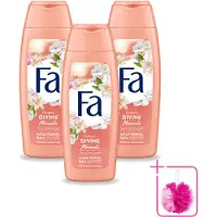 Fa 3 x - Douchecrème - Divine Moments - Verzorgen & Voeden - Verfrissend - 250 ml - Bulkverpakking - Douchecrème - Douchemop - Camelia