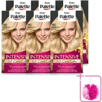 Palette 6 x Poly - Haarverf - Zacht Natuurlijk Blond 280 - 115ml - Bulkverpakking - Haarverf - Douchemop - Natuurlijke blonde kleur