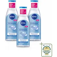 Nivea 3 x – Micellair Reinigingswater – Refreshing – 200 ml - Wasstrips - Gezichtsreiniger - Micellair Water - Huid Reinigen - Make-up Verwijderen - Fris Resultaat