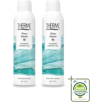 Therme 2 x - Finn Sauna - Schuimende Douchegel - Verfrissend - Verzorgend - 200ml - Grootverpakking - Vaatwasstrips - Sauna - Douchegel - Schuimende Douchegel - Wellness - Eucalyptus