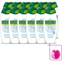Palmolive 12 x Naturals - Douchegel - Sensitive - Voor Gevoelige Huid - 500 ml - Bulkverpakking - Douchegel gevoelige huid - Douchemop - Melkproteïnen